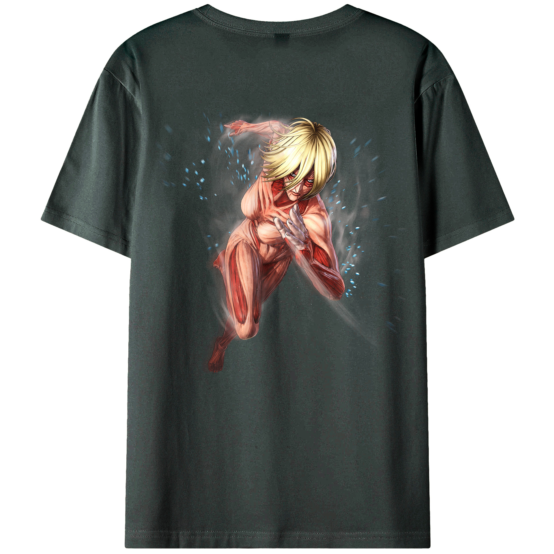 （画像用） 進撃の巨人 Attack on Titan 綿100％ メンズ半袖Tシャツ（バックプリント） 通気性